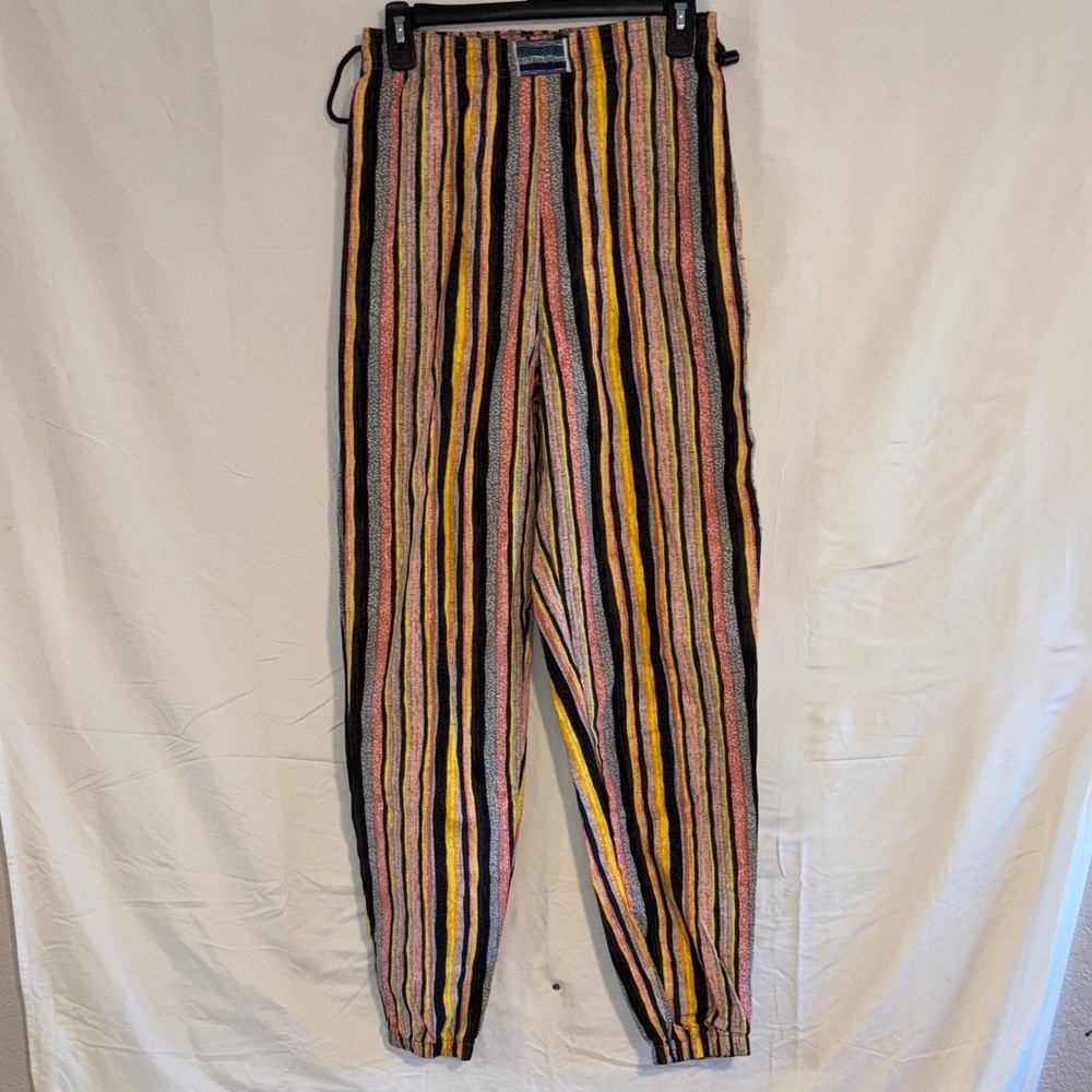 Vintage Gitano Striped Multicolor lounge Men's Pants - Picture 2 of 7